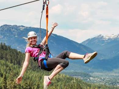 Eagle zip tour in Whistler