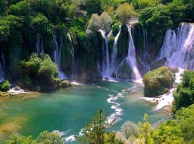Ganztägige Tour zu den Wasserfällen von Mostar und Kravice mit Abholung von Dubrovnik