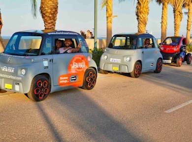 Nachttour durch Malaga mit Elektroautos