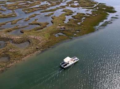 Umweltfreundliche Solarbootfahrt an der Algarve in der Ria Formosa ab Faro