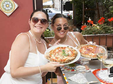 Pizzabacken in Taormina