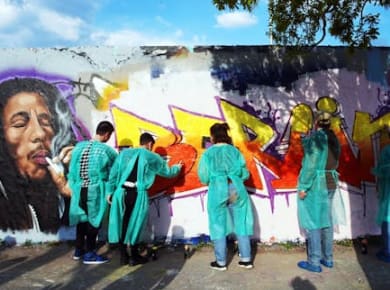 Graffiti-Workshop im Mauerpark Berlin