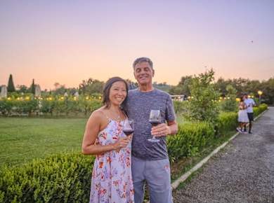 Chianti-Weinprobe in kleinen Gruppen und Abendessen im Weinberg