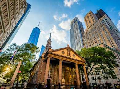 9-11 Ground Zero walking tour: St. Paul's Chapel, Firefighter's Memorial Wall and 9-11 Memorial