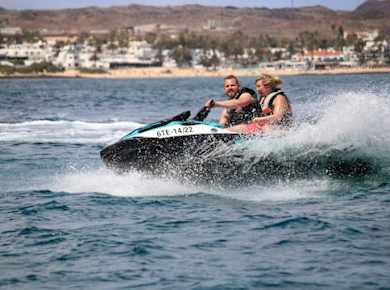 Small group guided jet-ski tour in Fuerteventura