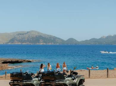 Quad sunset tour in Cala San Joan