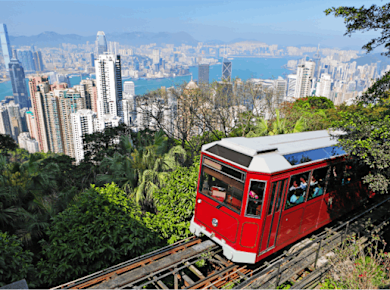 Orientierung auf Hong Kong Island mit Fahrt mit der Peak Tram