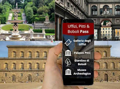 Uffizien, Pitti, Boboli Kombiticket mit digitalem Audioguide
