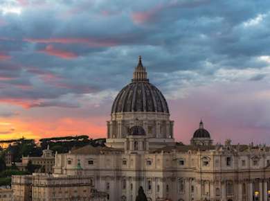 St. Peter's Basilica, Passetto di Borgo and Castel Sant'Angelo entry