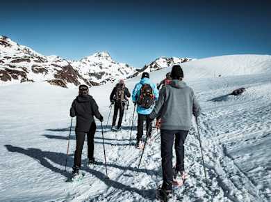 Guided snowshoeing trek in the Ordino-Arcalis area