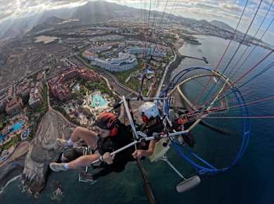 The ultimate Tenerife adventure, paratrike over coast and mountains