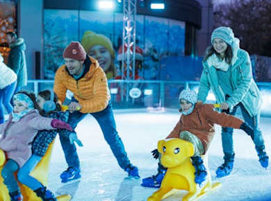 Entrance to PLAYMOBIL funpark to experience winter magic