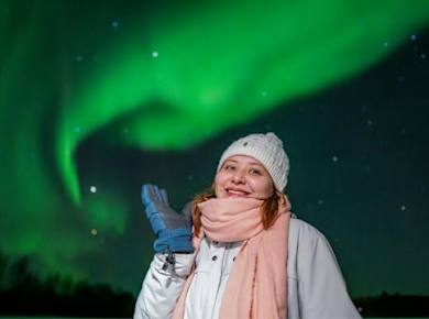 Nordlichtverfolgungs-Bustour ab Rovaniemi mit fachkundigen Führern