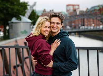 Privates romantisches Stadt- und Straßenfotoshooting