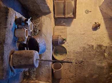 Olivenölverkostung in einer Masseria