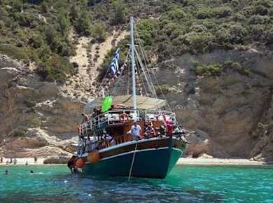 Thassos Freuden Bootsfahrt