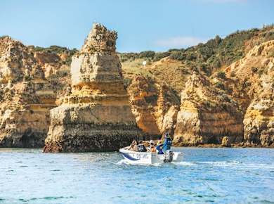 Algarve motorboat cruise to Ponta da Piedade Caves from Lagos