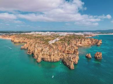 Sunset catamaran cruise on the Algarve’s Lagos coast