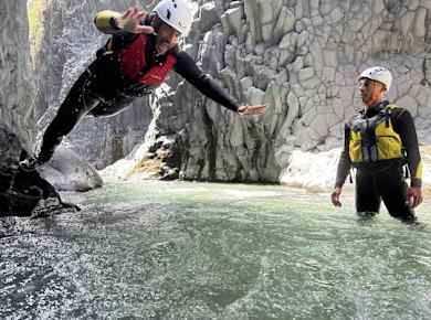 Body-Rafting auf dem Alcantara-Fluss
