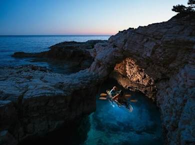 LED kayak night tour