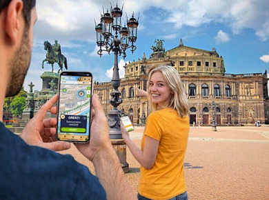 Selbstgeführte digitale Schnitzeljagd in Dresden