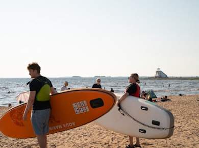 Guided SUP safari on the Oulu River delta
