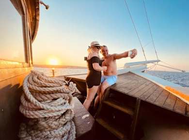 Kolymbia catamaran sunset cruise with unlimited drinks