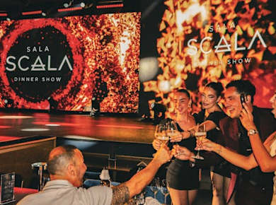 Gran Canaria Nomad dinner and show with drinks front-row seats at Sala Scala
