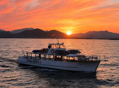 Sunset boat trip in Alcudia Bay with tapas and snorkelling