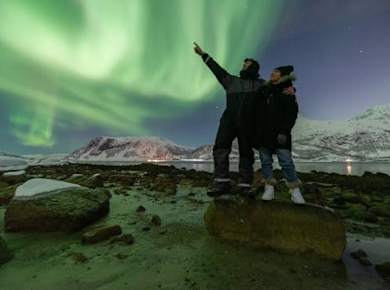 Nordlicht-Bustour ab Tromsø mit professionellen Fotos