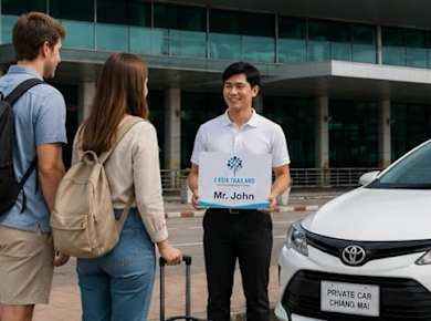 Privater Flughafentransfer mit dem Auto in Chiang Mai