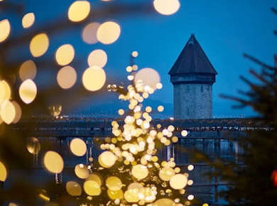 Weihnachtszug – Stadtrundfahrt durch Luzern