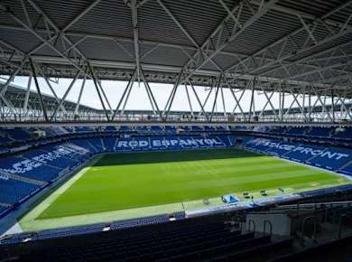 Eintrittskarte für das Fußballspiel des RCD Espanyol im RCDE-Stadion