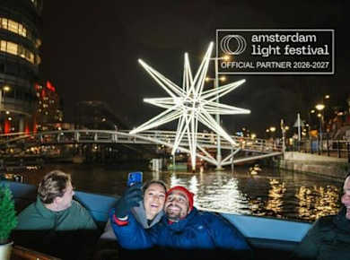 Amsterdam Light Festival Fahrt im offenen Boot
