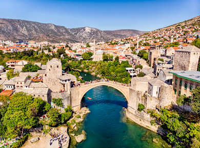 Bosnien und Herzegovina, Bosnien, Mostar, Brücke Stari Most