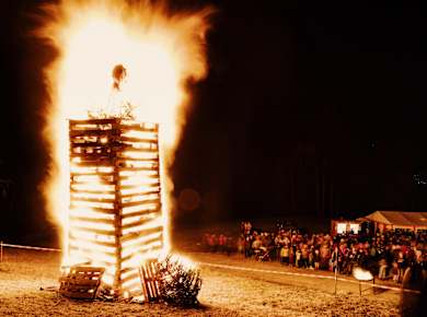 Brand, Funkenabbrennen