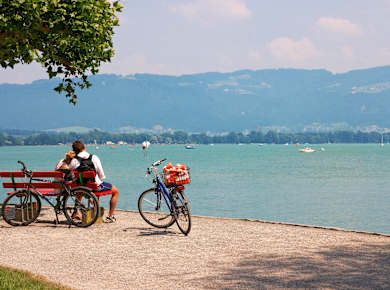 Bregenz, Bodenseeradweg zur Rheinmündung