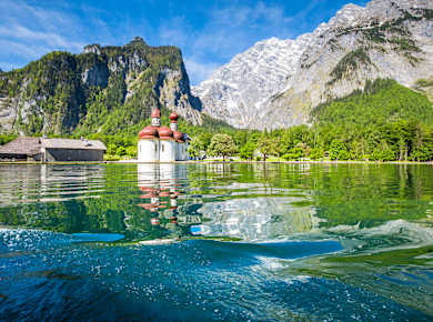 Königssee mit Blick auf Sankt Bartholomä