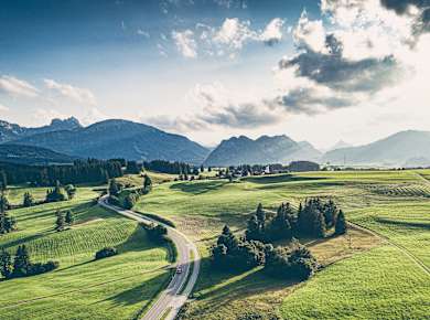 Blick auf Eisenberg im Ostallgäu