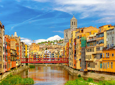 Girona Stadt am Fluss Onyar