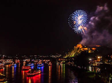 Koblenz, Rhein in Flammen