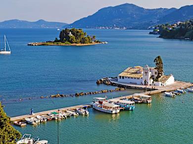 Kanoni (Insel Korfu), Klosterinsel Vlacherna