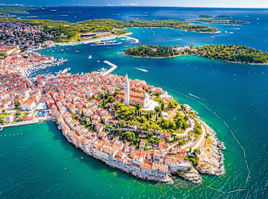 Rovinj, Istrien: Uferstraßen und Serpentinen