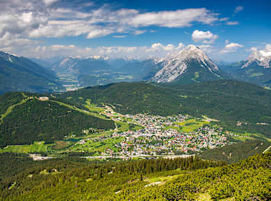Olympiaregion Seefeld, Blick von der Rosshütte auf Seefeld
