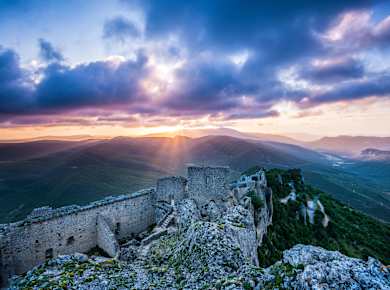 Burg Peyrepertuse und Burg Quéribus