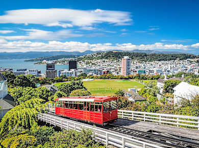 Region Wellington, Standseilbahn in Wellington, Hauptstadt Neuseelands