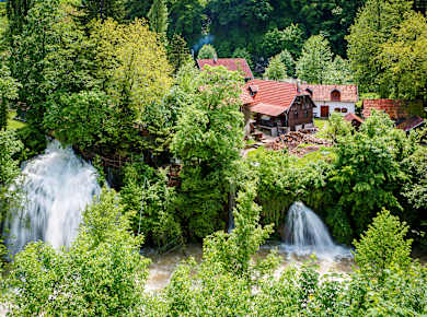 Slunj, Wasserfälle von Slunj
