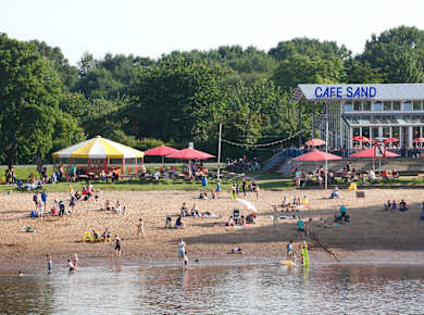Bremen, Weserstrand am Café Sand