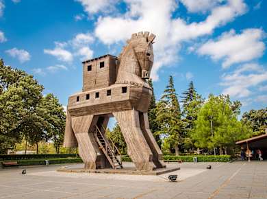 Tevfikiye, Nachbau des Trojanischen Pferdes auf dem Gelände des antiken Troja (Kalafat/Çanakkale)