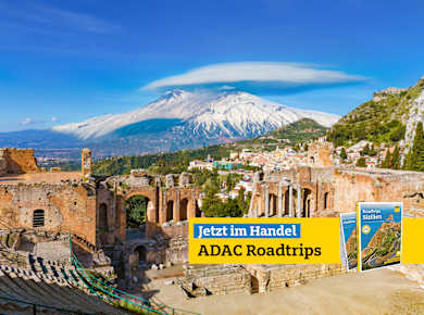 Noto, Route mit Burgen und Lava